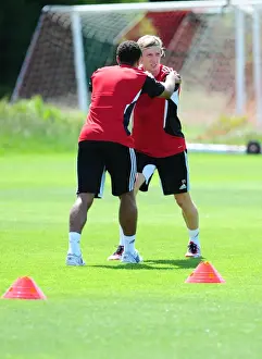 Bristol Citys Martyn Woolford and Bristol Citys Nicky Maynard