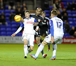 Tranmere Rovers V Bristol City Prints: Bristol City's Marvin Elliott Holds Back Tranmere's Jake Kirby During Sky Bet League One Match