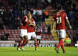 Bristol City V Dagenham And Redbridge Prints: Bristol City's Marvin Elliott and Sam Baldock Celebrate Goal in FA Cup Match Against Dagenham and Redbridge