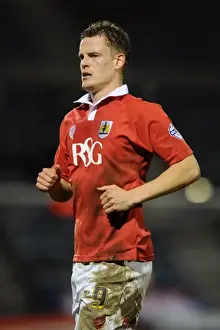 Framed Print : Bristol City's Matt Smith in Action during the Johnstone's Paint Trophy Area Final against Gillingham at Priestfield Stadium (06 / 01 / 2015)