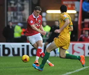 Bristol City V Yeovil Town Prints: Bristol City's Matt Smith Aims for Glory: Bristol City vs