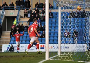 Gillingham V Bristol City Prints: Bristol City's Matt Smith Celebrates Double Strike Against Gillingham - December 2014