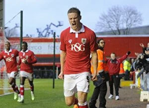 Images Dated 26th December 2014: Bristol City's Matt Smith Erupts in Celebration After Scoring Against Yeovil Town in Sky Bet