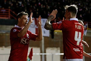 Images Dated 29th January 2015: Bristol City's Matt Smith Scores the Opener in Johnstones Paint Trophy Final Second Leg against