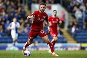 Images Dated 17th April 2017: Bristol City's Matt Taylor in Action Against Blackburn Rovers, Sky Bet Championship 2017