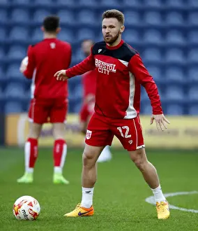 Preston North End V Bristol City Prints: Bristol City's Matt Taylor Warming Up Ahead of Preston North End Clash (04.04.17)