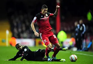 Bristol City's Matthew Briggs Fouls by Pritchard in Championship Clash