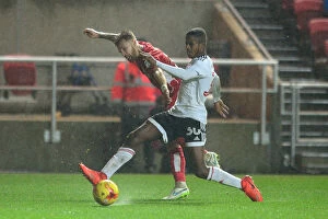 Images Dated 22nd February 2017: Bristol City's Matty Taylor Aims for Glory: Bristol City vs Fulham, Sky Bet Championship, 2017