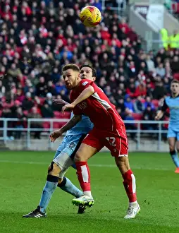 Bristol City V Rotherham United Prints: Bristol City's Matty Taylor Fights for Possession Against Rotherham United