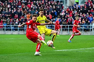Bristol City's Matty Taylor Scores Against Burton Albion at Ashton Gate, March 2017