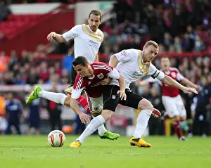Bristol City V Colchester United Prints: Bristol City's McLaughlin Fouls by Colchester's Wilson (Sky Bet League One)