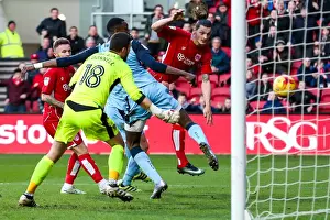 Bristol City V Rotherham United Prints: Bristol City's Milan Djuric Scores Thriller at Ashton Gate: 1-0 vs Rotherham United