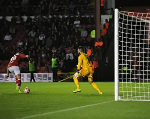 Bristol City V Leyton Orient Prints: Bristol City's Missed Opportunity: Wilbraham Fails to Convert Pass from Leyton Orient's Legzdins