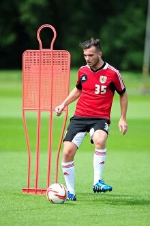 Images Dated 27th June 2013: Bristol City's Mitch Brundle Kicks Off Pre-Season Training