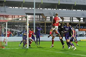 Bristol City V Charlton Prints: Bristol City's Nathan Baker Scores the Opener Against Charlton Athletic - 26th December 2015