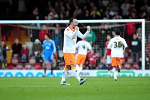 Bristol City V Blackpool Prints: Bristol City's Neil Eardley Celebrates Goal Against Blackpool at Ashton Gate Stadium