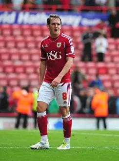 Bristol City V Brighton Prints: Bristol City's Neil Kilkenny in Action Against Brighton in Championship Clash (Sept 10)