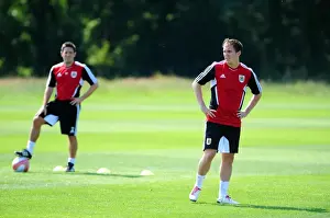 Bristol Citys Neil Kilkenny and Bristol Citys Lee Johnson