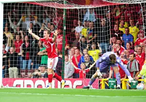 Bristol City V Portsmouth Prints: Bristol City's Neil Kilkenny Disbelief as Goal is Disallowed in 200811 Championship Match vs