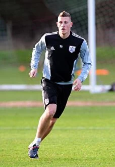 Training 12-1-12 Collection: Bristol City's New Recruit Chris Wood Joins Team Training (January 2012)
