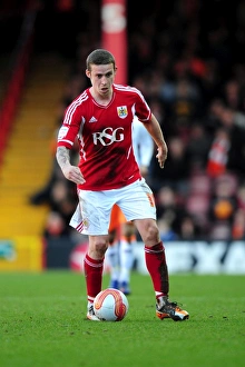 Bristol City V Blackpool Prints: Bristol City's New Recruit Sean Davis in Action at Ashton Gate Stadium
