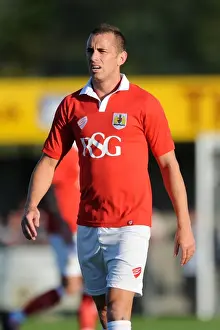 Weston V Bristol City Prints: Bristol City's New Signing Aaron Wilbraham in Action for the First Time Against Weston Super Mare