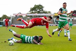 Images Dated 16th July 2016: Bristol City's New Signing Callum O'Dowda Tackled by Yeovil's Mathan Smith during Pre-Season