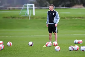 Training 12-1-12 Prints: Bristol City's New Signing Chris Wood Joins Team Training (January 2012)