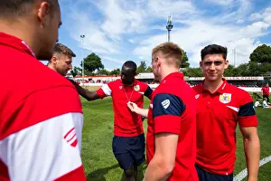 Bristol City's New Signing Famara Diedhiou Observes Pre-season Match against Bristol Manor Farm