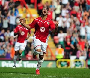 Images Dated 24th April 2010: Bristol City's Nicky Maynard Celebrates His 20th Goal of the Season Against Derby County