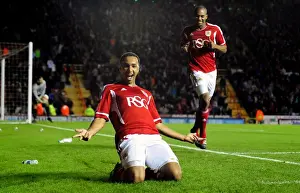 Bristol City V Southampton Prints: Bristol Citys Nicky Maynard celebrates Scoring the second goal of the game