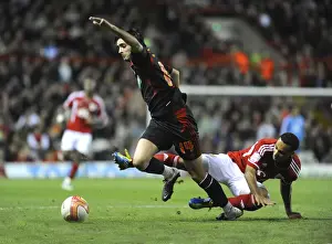 Bristol City V Middlesbrough Prints: Bristol City's Nicky Maynard Clashes with Middlesbrough's Rhys Williams - Bristol City v Middlesbrough