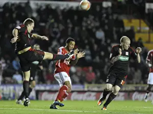 Bristol City's Nicky Maynard Evades Middlesbrough Challenge: Football Rivalry at Ashton Gate, December 2011