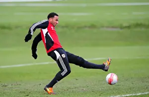Training 12-1-12 Prints: Bristol City's Nicky Maynard in Focus: Intense Football Training