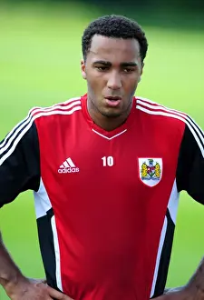 Pre-season Training Prints: Bristol City's Nicky Maynard: Intense Focus at Pre-Season Training