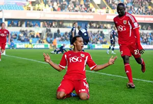 Millwall V Bristol City Prints: Bristol City's Nicky Maynard Scores Brace in Championship Match vs