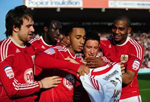 Bristol City V Burnley Prints: Bristol City's Nicky Maynard Scores Brace: Thrilling Championship Double vs