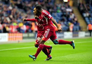Leicester City V Bristol City Prints: Bristol City's Nicky Maynard Scores Championship Opener Against Leicester City (August 2011)