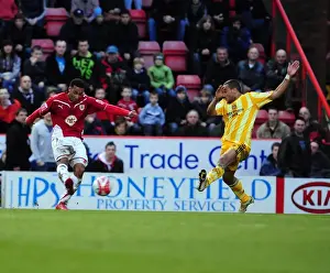 Bristol City V Newcastle Utd Prints: Bristol City's Nicky Maynard Scores Second Goal Against Newcastle United in 2010 Championship Match at Ashton Gate