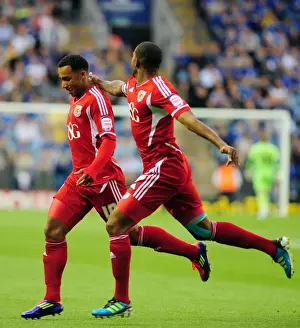 Leicester City V Bristol City Prints: Bristol City's Nicky Maynard Scores Stunner: Opening Goal vs