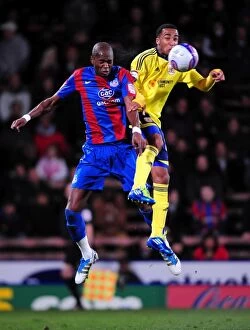 Images Dated 18th October 2011: Bristol City's Nicky Maynard vs. Crystal Palace's Anthony Gardner