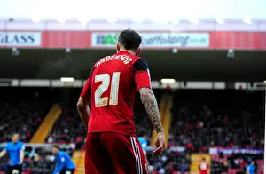 Framed Print : Bristol City's Paul Anderson in Action during the Npower Championship Match against Nottingham Forest, 2013
