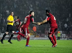 Images Dated 23rd October 2012: Bristol City's Paul Anderson Celebrates Goal Against Burnley, Championship Football Match