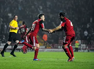 Bristol City's Paul Anderson Celebrates Goal Against Burnley, Championship Football Match, Ashton Gate Stadium - October 2012