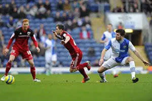 Blackburn Rovers V Bristol City Prints: Bristol City's Paul Anderson Fouled by Grant Hanley during FA Cup Match vs Blackburn Rovers