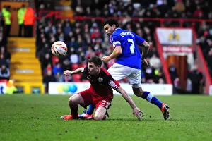 Bristol City V Ipswich Town Prints: Bristol City's Paul Anderson Intercepts Pass Against Ipswich Town