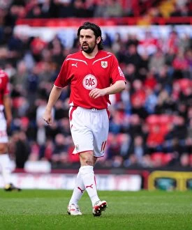 Images Dated 20th March 2010: Bristol City's Paul Hartley in Action Against Newcastle United - Championship Clash at Ashton