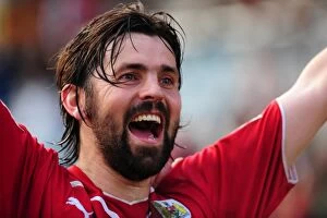 Images Dated 27th March 2010: Bristol City's Paul Hartley Celebrates Goal Against Peterborough in Championship Match, 2010