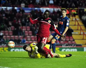 Bristol City's Penalty Victory: Albert Adomah Fouled by Blackpool's Matthew Gilks, Steven Davies Scores