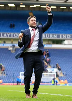 Framed Print : Bristol City's Promotion Euphoria: Lee Johnson's Unforgettable Moment at Ewood Park Framed Print : Bristol City's Promotion Euphoria: Lee Johnson's Unforgettable Moment at Ewood Park